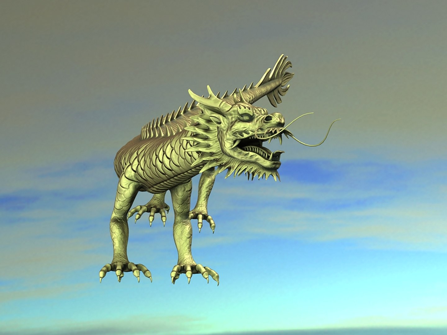 3d Chinese Dragon Animation Model