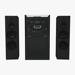 stereo receiver cassette 3d max