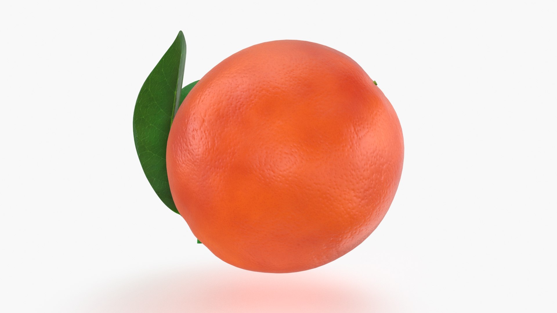 3D Whole Blood Orange With Leaf 02 - TurboSquid 1991575