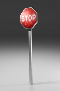 Stop sign 3D model