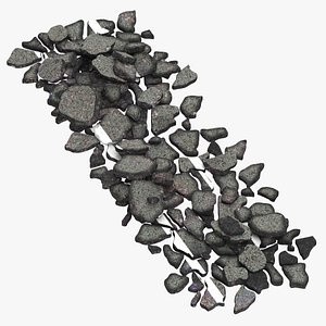 Asphalt Debris Street Section