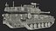 3D American M10 Booker Light Tank with 105mm Cannon Rigged model
