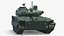 3D American M10 Booker Light Tank with 105mm Cannon Rigged model