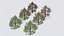 Seasonal Pack of Trees 3D model
