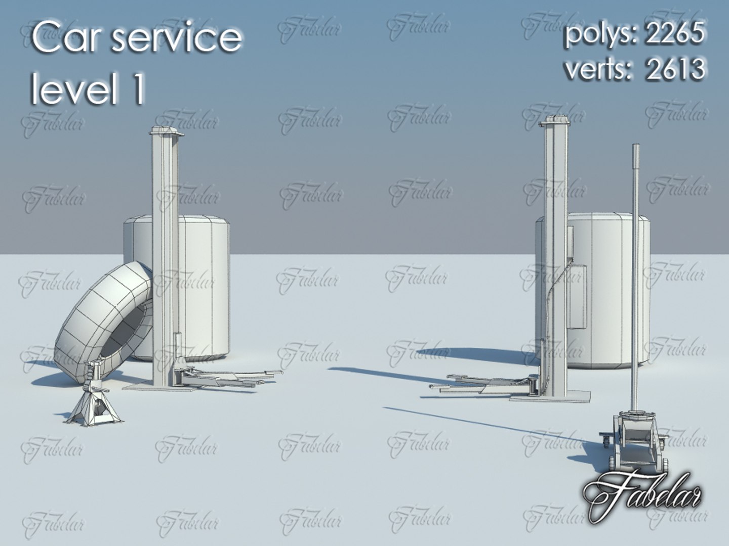 3d car service level 1 model