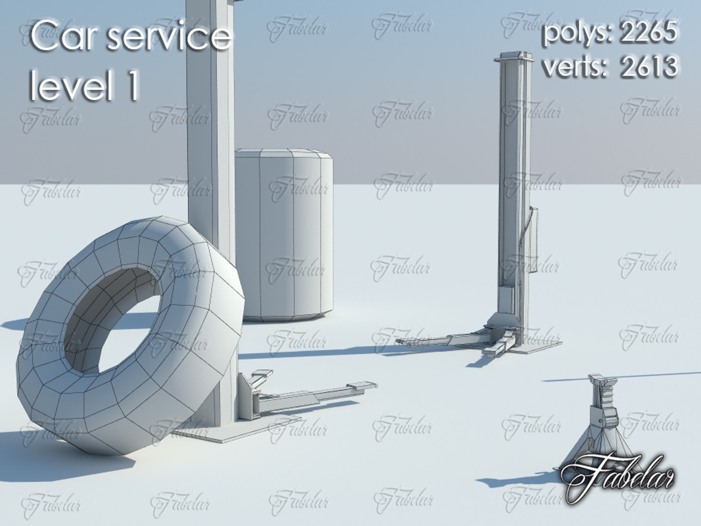 3d Car Service Level 1 Model