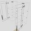 Muebles de cocina hasta 30 cm puertas de vidrio verticales.