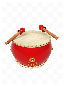Chinese style red cowhide 3D model