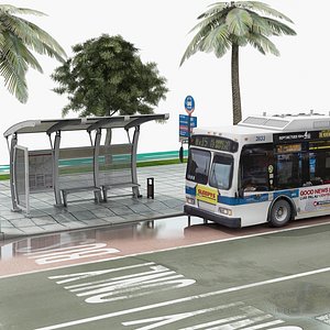 Bus and Bus Stop