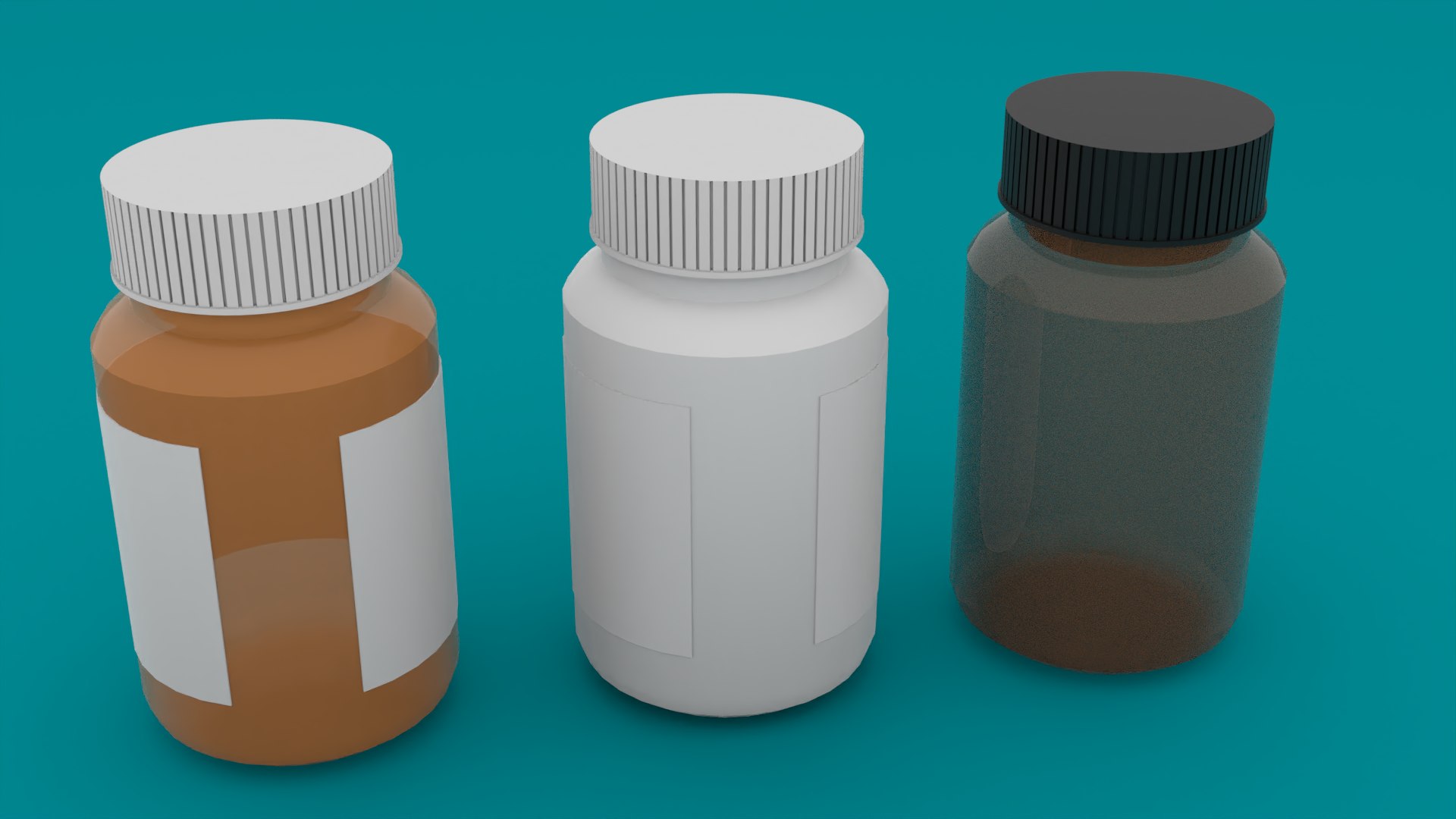 3D Pill Bottles model TurboSquid 2109772
