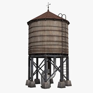 3ds max rooftop water tower