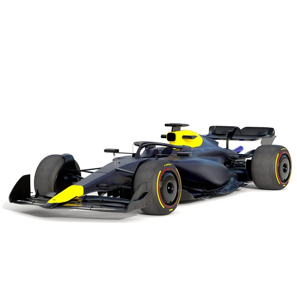 3D F1 Dark Blue Team Car 2024