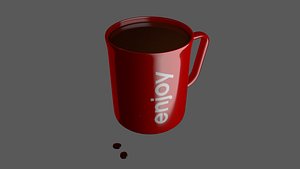 coffee mug beans 3D