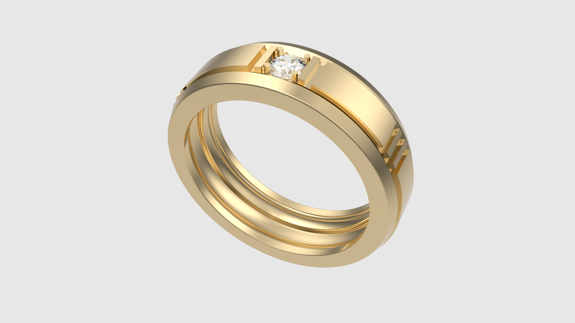 3D Contemporary Channel Set Ring JDBCo Model - TurboSquid 2349545