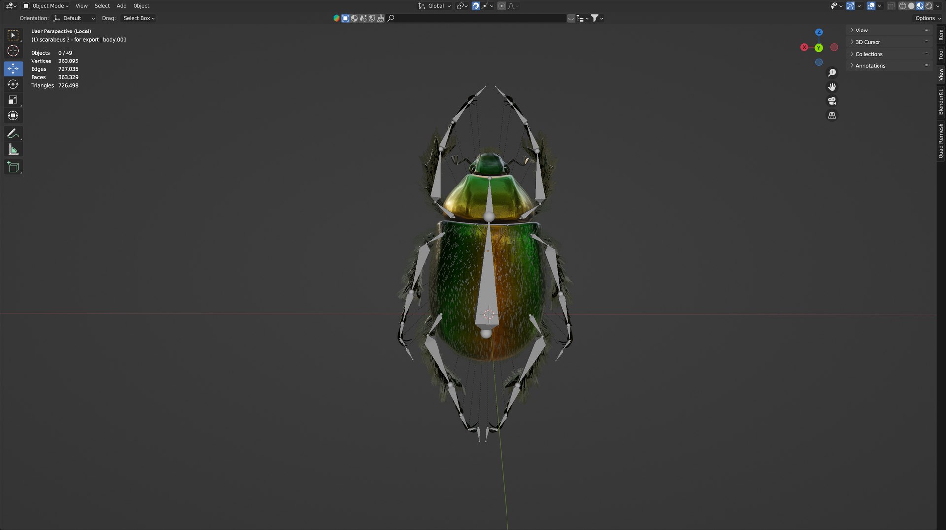 Green Scarabeus - Cetonia aurata model https://p.turbosquid.com/ts-thumb/No/zxlq5s/22/scarabeus6/png/1685091465/1920x1080/fit_q87/a1b5484dda2df9b10062830dfbff734d23f7de85/scarabeus6.jpg