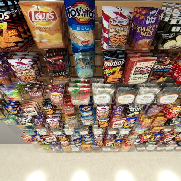 snacks chips slatwall 3d max
