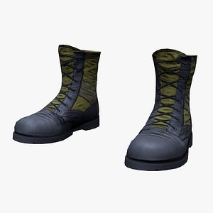 M-1966 US Military Jungle Boots 3D model