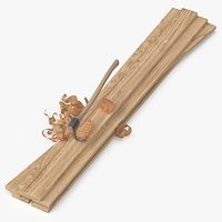 Wooden Boards with Sawdust