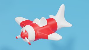 Cartoon Airplane 3D model