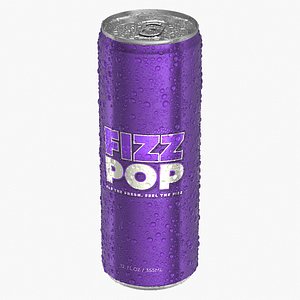 Sleek Soda Can With Droplets 355ml V2