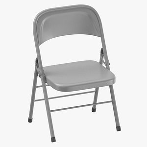 3D Metal Folding Chair Clean and Dirty model