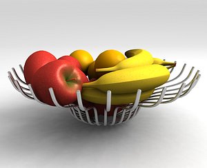 Chrome Spireli Fruit Bowl