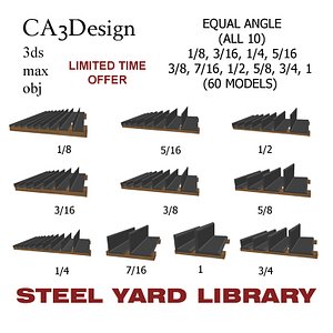 3d model equal angle