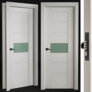 Edna Vetro Bianco Noble Belldinni Modern Interior Door