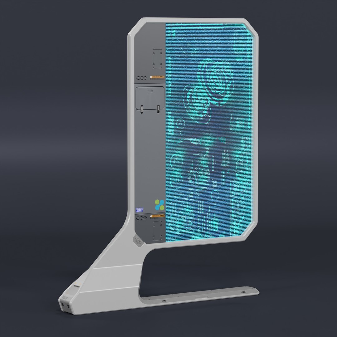 Sci-Fi Info Holographic Panel V3 3D Model - TurboSquid 1846636