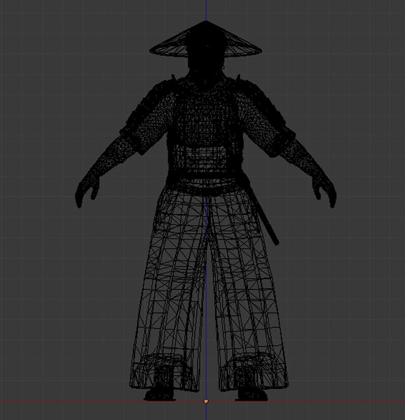 modelo 3d Juego PBR de personaje samurái listo - TurboSquid 2083116