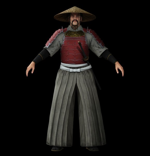 modelo 3d Juego PBR de personaje samurái listo - TurboSquid 2083116