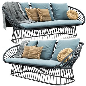 Cala 3 Seater Garden Sofa By Kettal