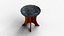 Luxury Dining Round Table with Black Marble Surface Realistic 3D Asset 3D