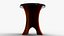 Luxury Dining Round Table with Black Marble Surface Realistic 3D Asset 3D