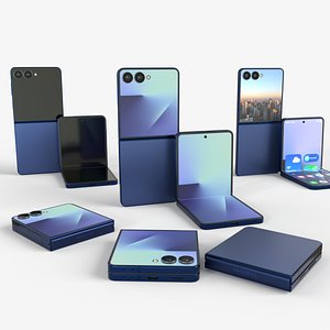 Samsung Galaxy Z Flip 7 Blue Shadow 3D