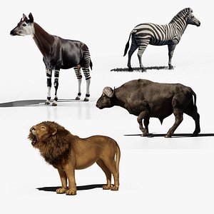 Savanna Animals Pack 3D model