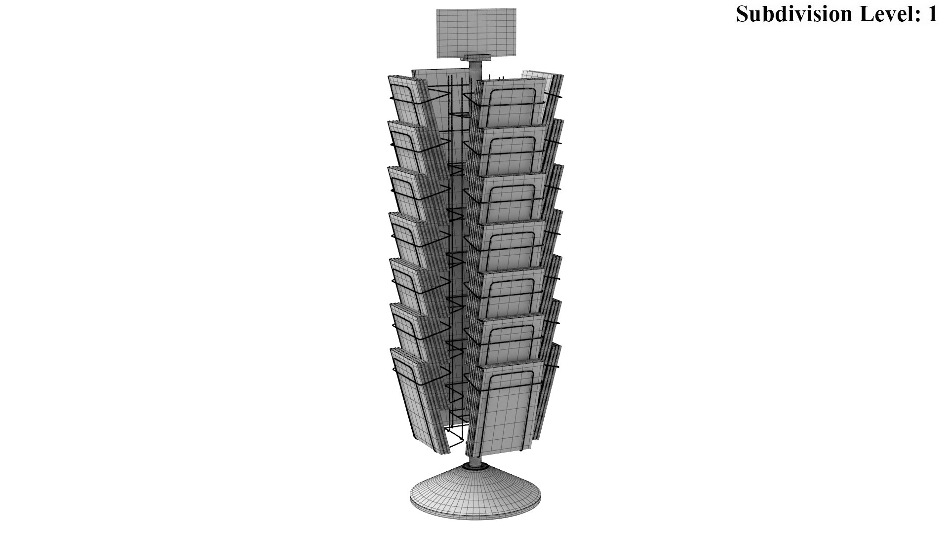 Detailed Magazine Rack With Magazines 01 3D Model - TurboSquid 2131163