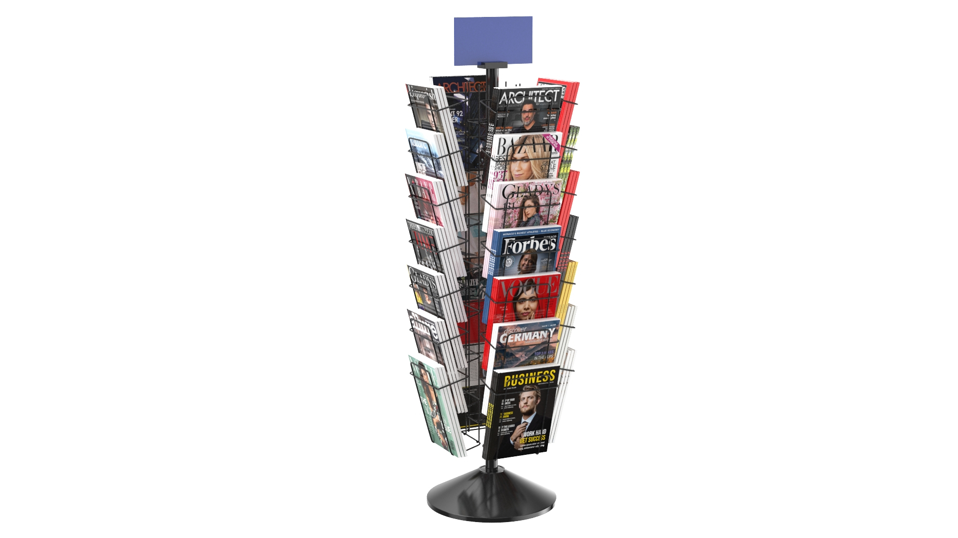 Detailed Magazine Rack With Magazines 01 3D Model - TurboSquid 2131163