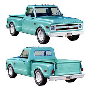 Chevrolet C10 1968 short bed 3D model