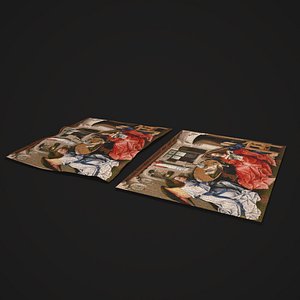 Merode Alter Piece Center Large Square 3D model