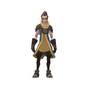 Male Wizard Young 3D model
