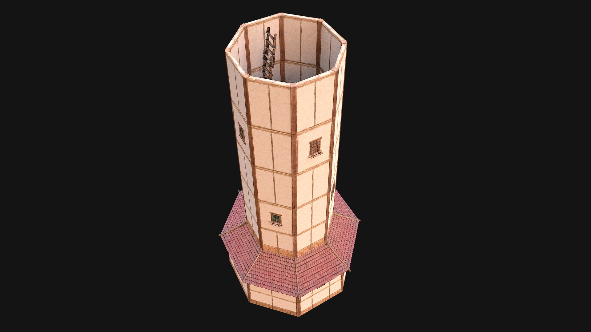 3D Medieval Lighthouse Tower With Interior - TurboSquid 2195499