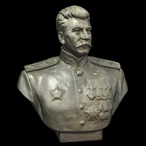 sculpture bust of Stalin