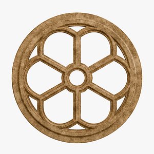 Gothic Circular Tracery Window 3D model