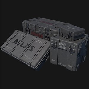 Military Cases Prop Pack 3D model