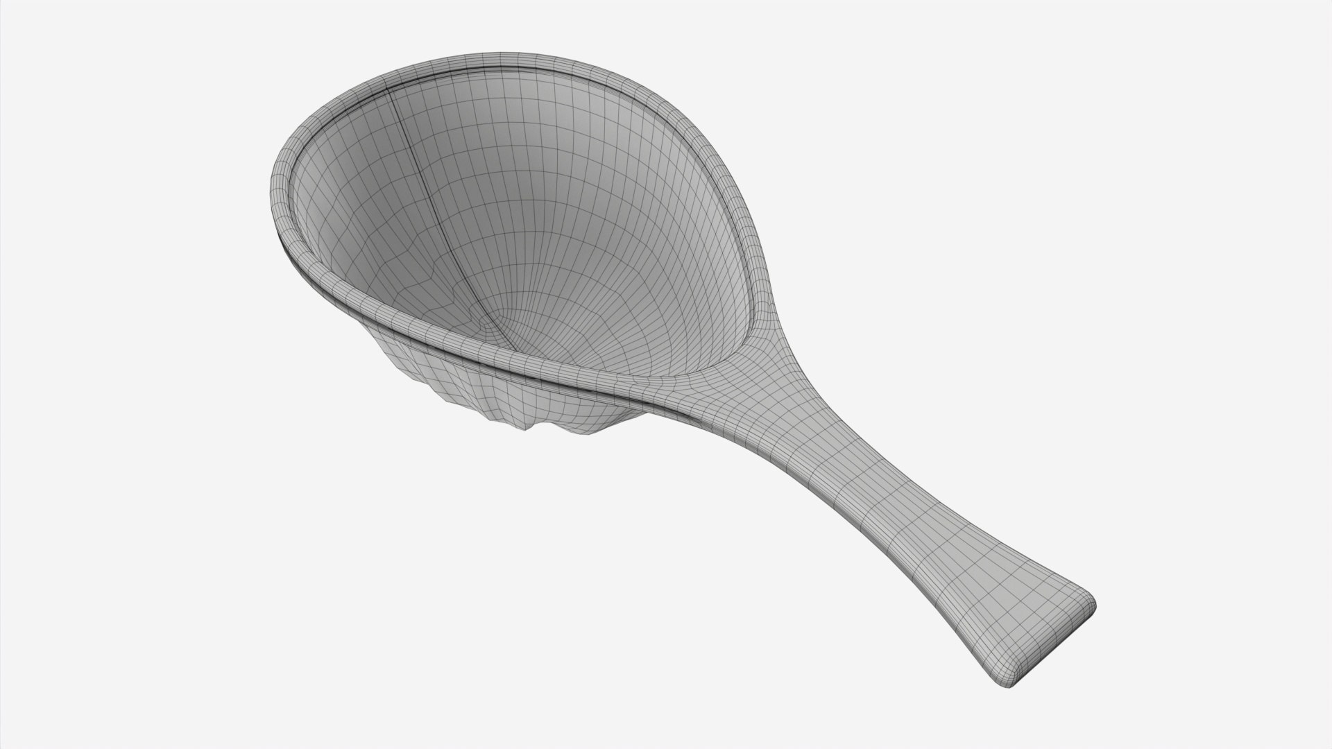 Wooden fly fishing net 3D model