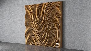 Parametric Wavy Wooden Wall Decor 03 - wood cutting machines