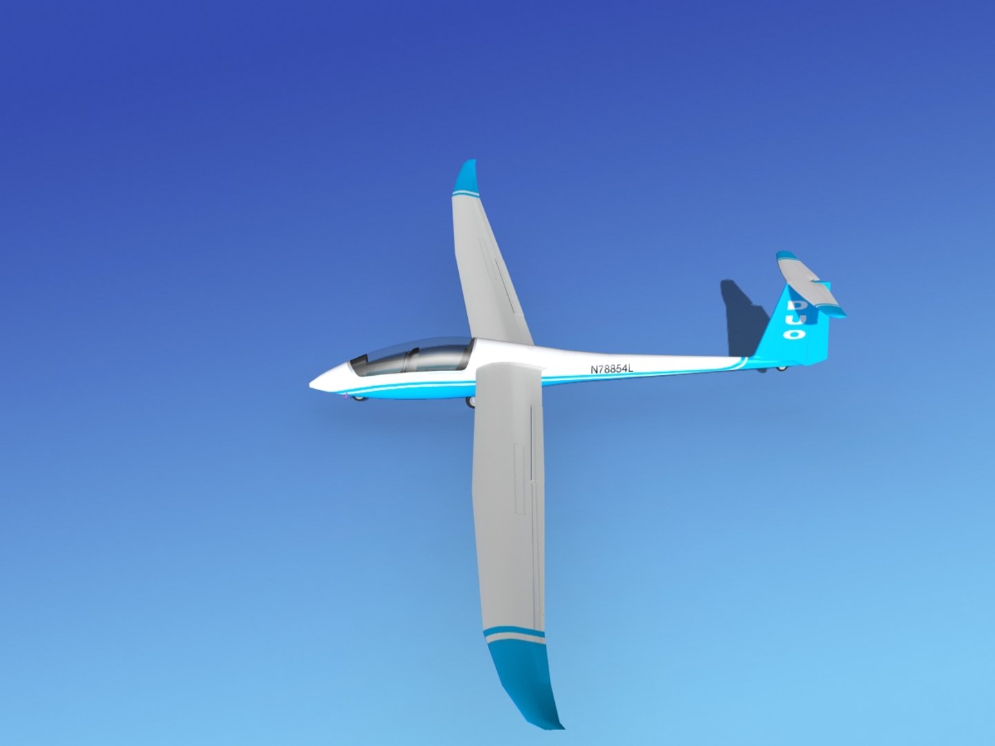 3d Model Of Discus Duo Sailplane Plane
