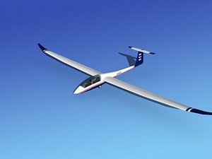 3d model of discus duo sailplane plane
