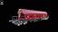 3D Electric Locomotive and Cargo railcars bundle model